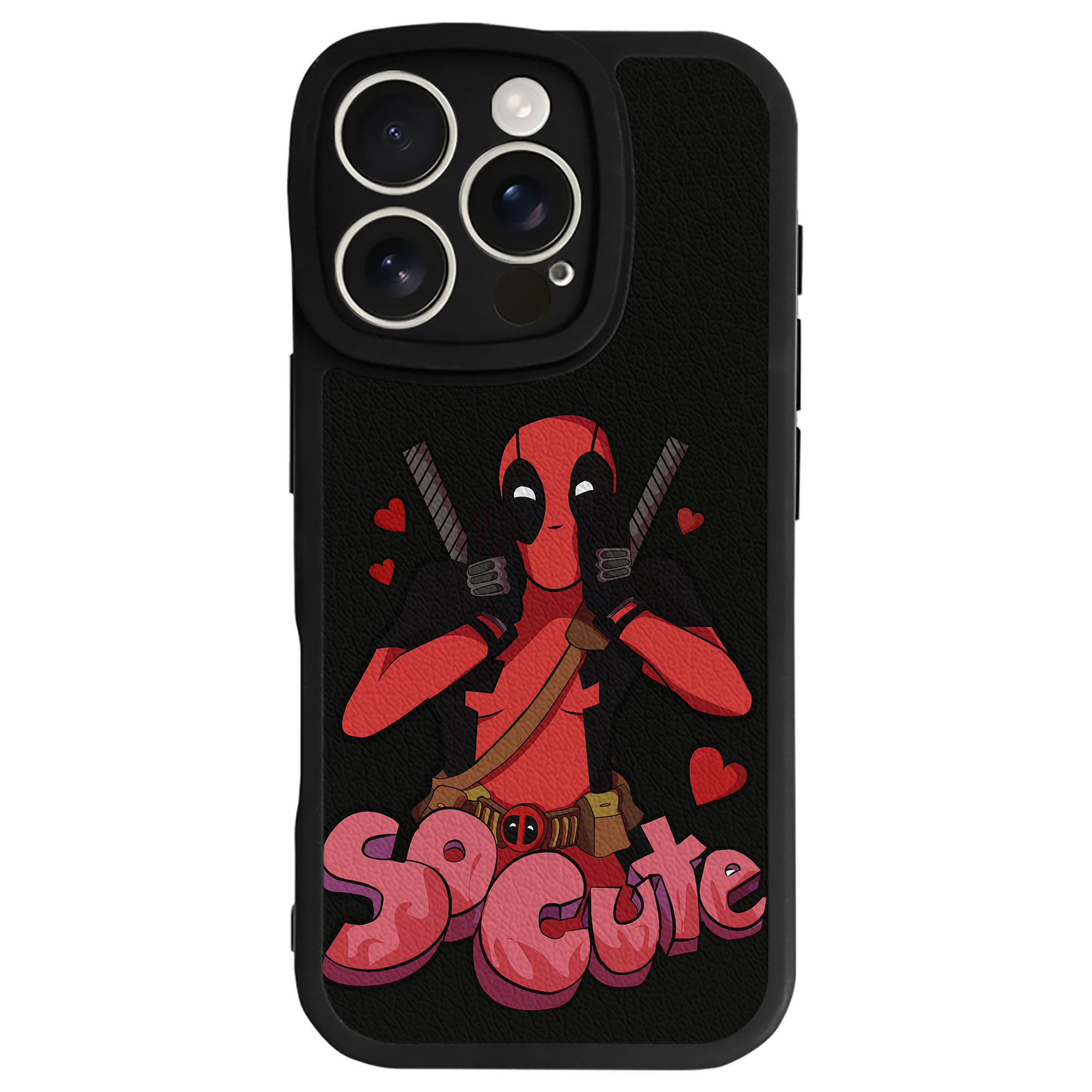 （画像用） Deadpool デッドプール 【iPhone 16シリーズ対応】シリコンスマホケース（レザー調） 材質：シリコン
